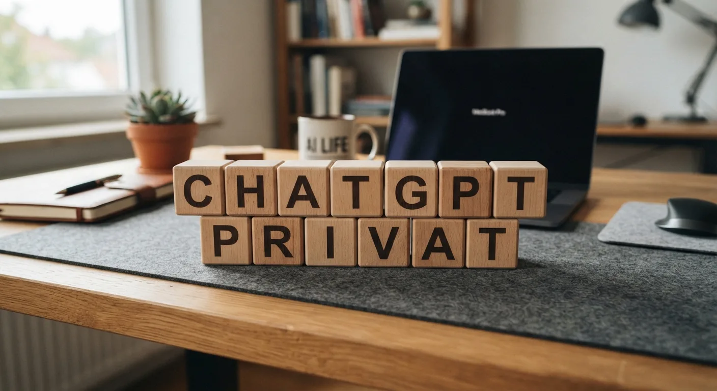 Blick über die Schulter eines Mitarbeiters in einem Medizintechnikunternehmen: Er hält sein privates Smartphone, daneben steht ein Firmenlaptop mit abgewandtem Bildschirm.